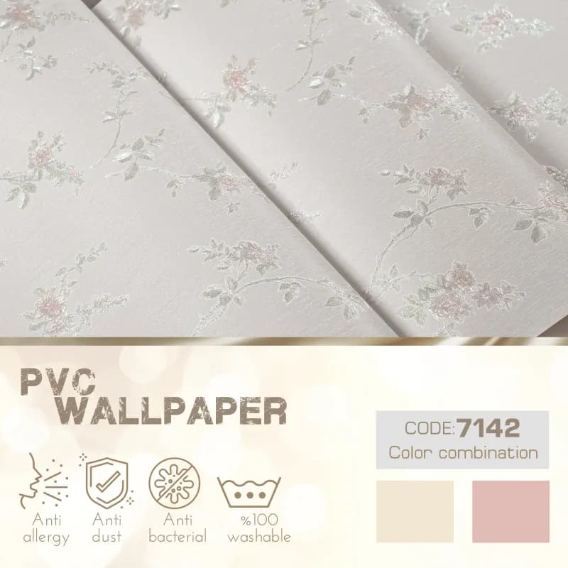 کاغذ دیواری پلوتونیوم طرح گلدار کد 7142 — تصویر ۵