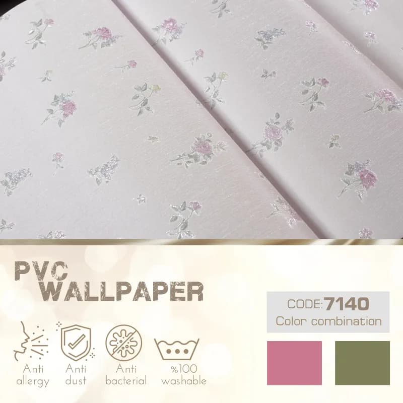 کاغذ دیواری پلوتونیوم طرح گلدار کد 7140 — تصویر ۳