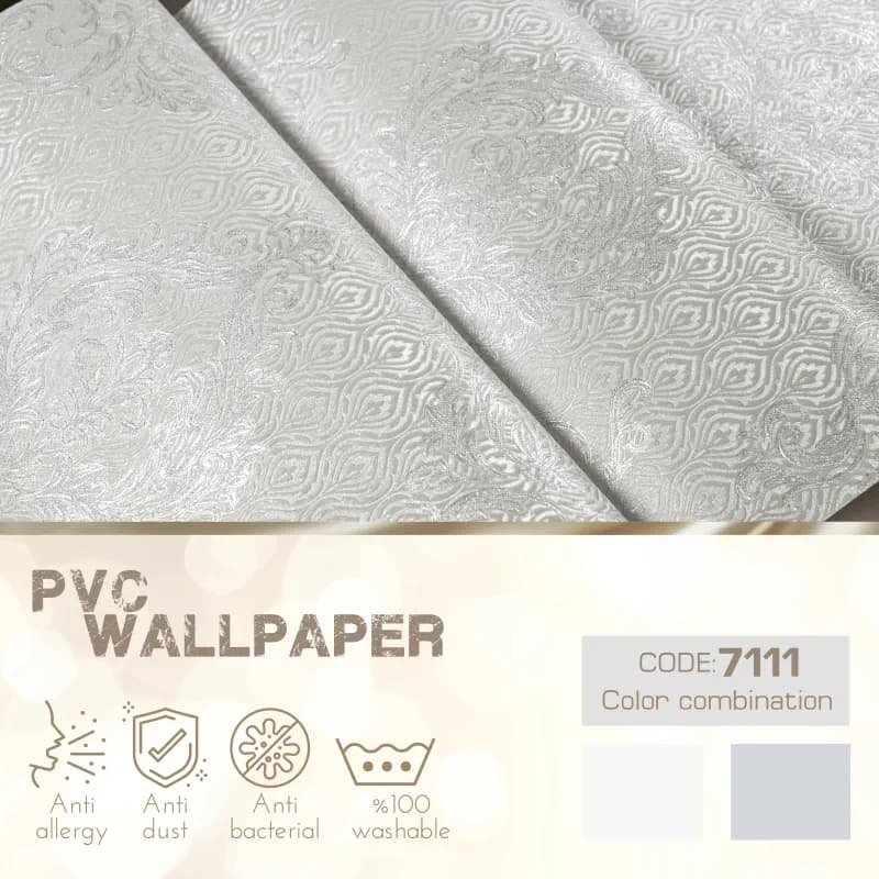 کاغذ دیواری پلوتونیوم طرح داماسک کد 7111 — تصویر ۴