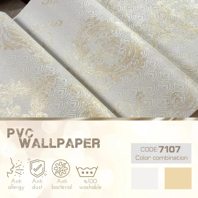 کاغذ دیواری پلوتونیوم طرح داماسک کد 7107 — تصویر ۵