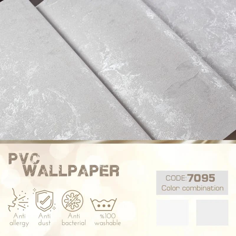 کاغذ دیواری پلوتونیوم طرح شاخ و برگ کد 7095 — تصویر ۵