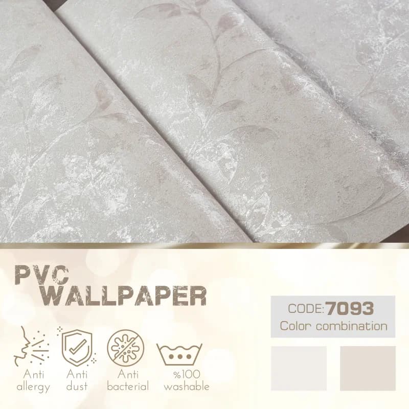 کاغذ دیواری پلوتونیوم طرح شاخ و برگ کد 7093 — تصویر ۵