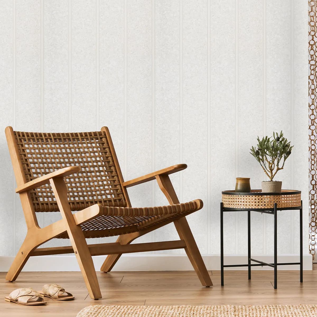 کاغذ دیواری پلوتونیوم طرح راه راه کد 7059 — تصویر ۲