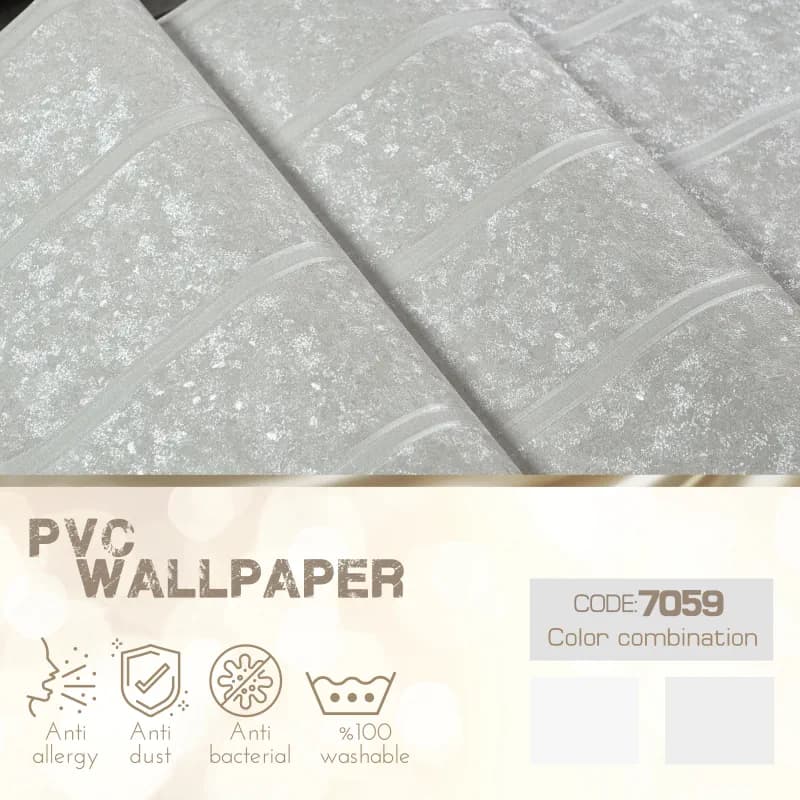 کاغذ دیواری پلوتونیوم طرح راه راه کد 7059 — تصویر ۵