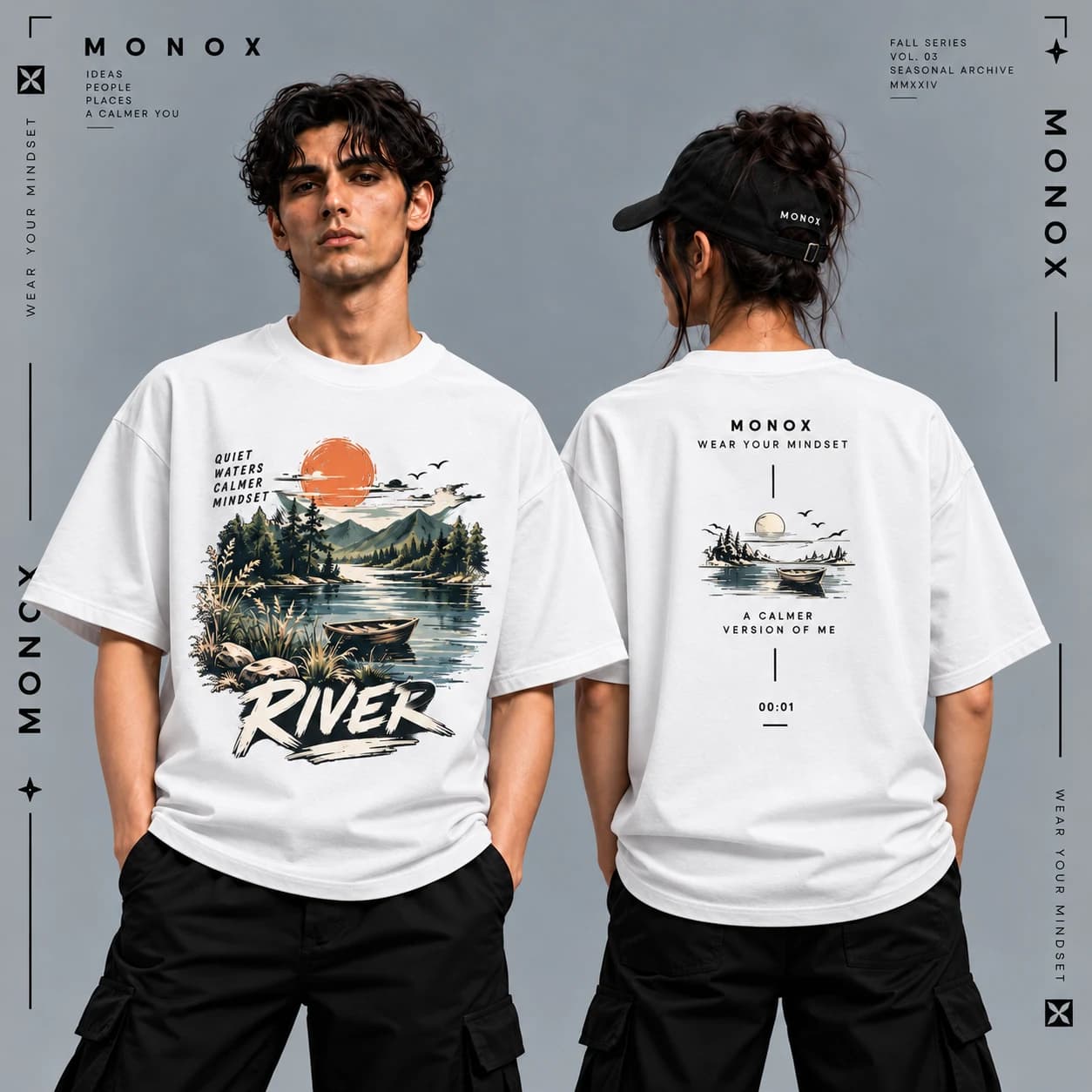 تیشرت MONOX مدل RIVER | یونیسکس — تصویر ۲