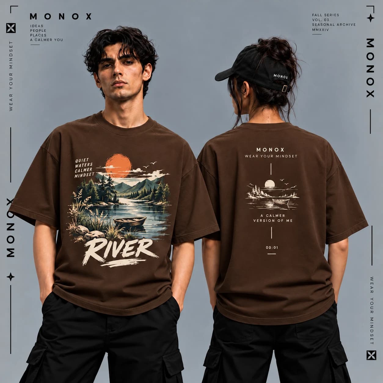 تیشرت MONOX مدل RIVER | یونیسکس