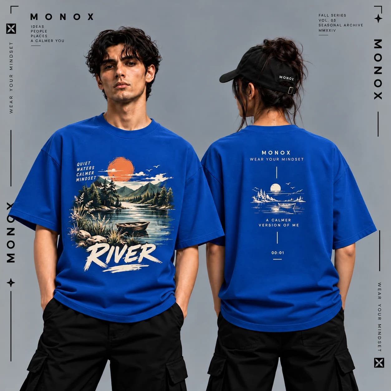 تیشرت MONOX مدل RIVER | یونیسکس — تصویر ۳