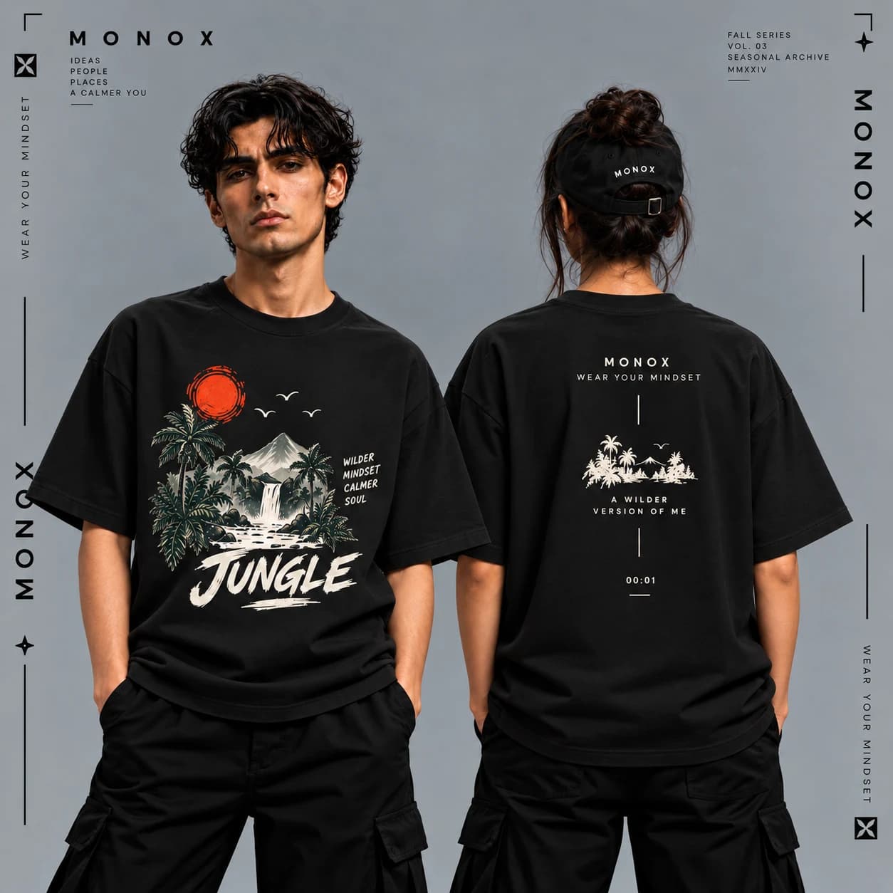 تیشرت MONOX مدل JUNGLE | یونیسکس — تصویر ۲