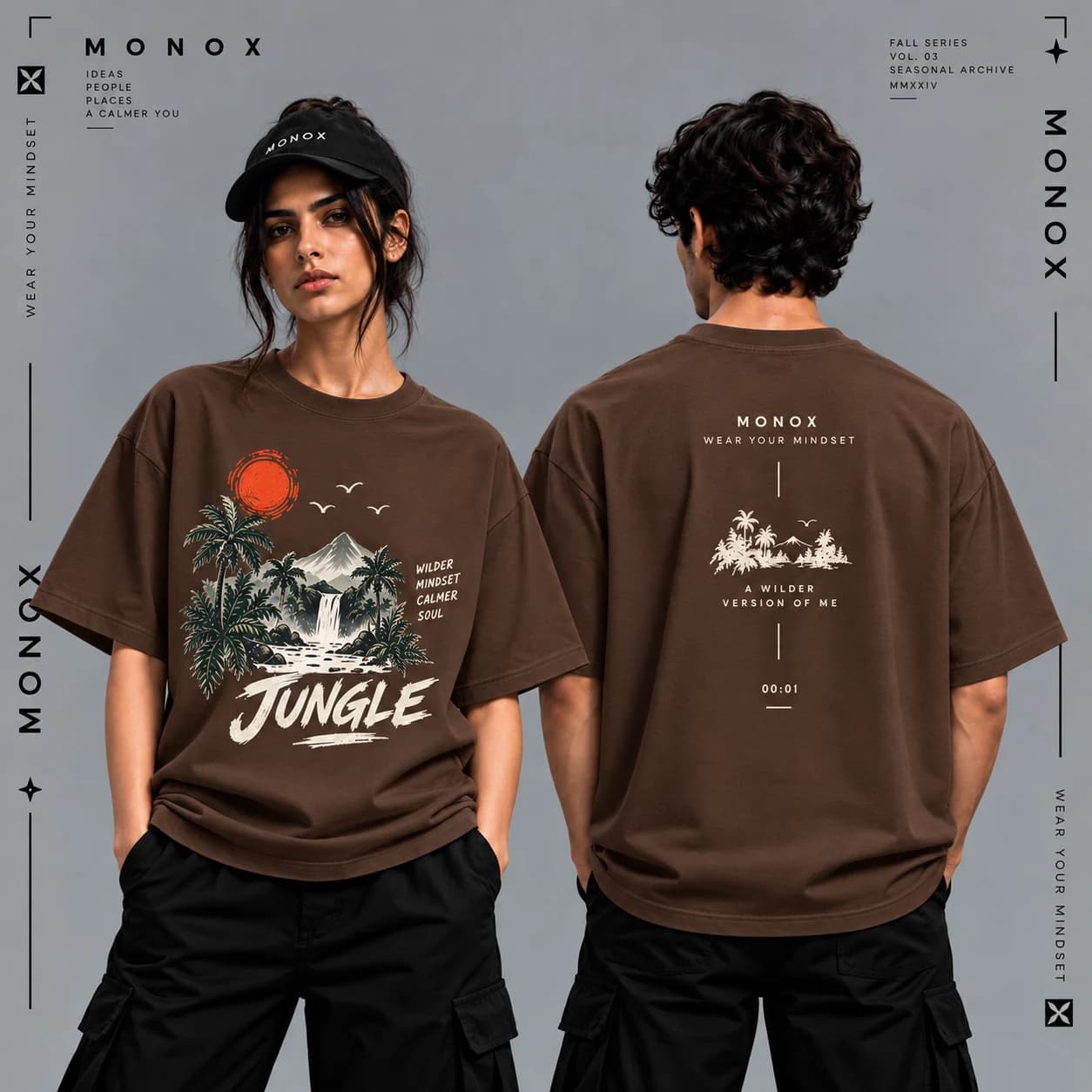 تیشرت MONOX مدل JUNGLE | یونیسکس — تصویر ۳