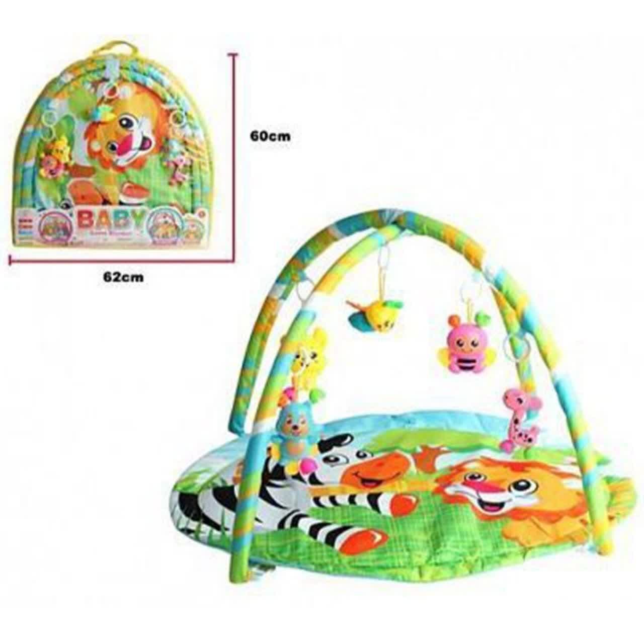 تشک بازی ناب سل مدل شیر بامزه کد BABY GAME BLANKET به همراه 4 عدد جغجغه جداشونده — تصویر ۴