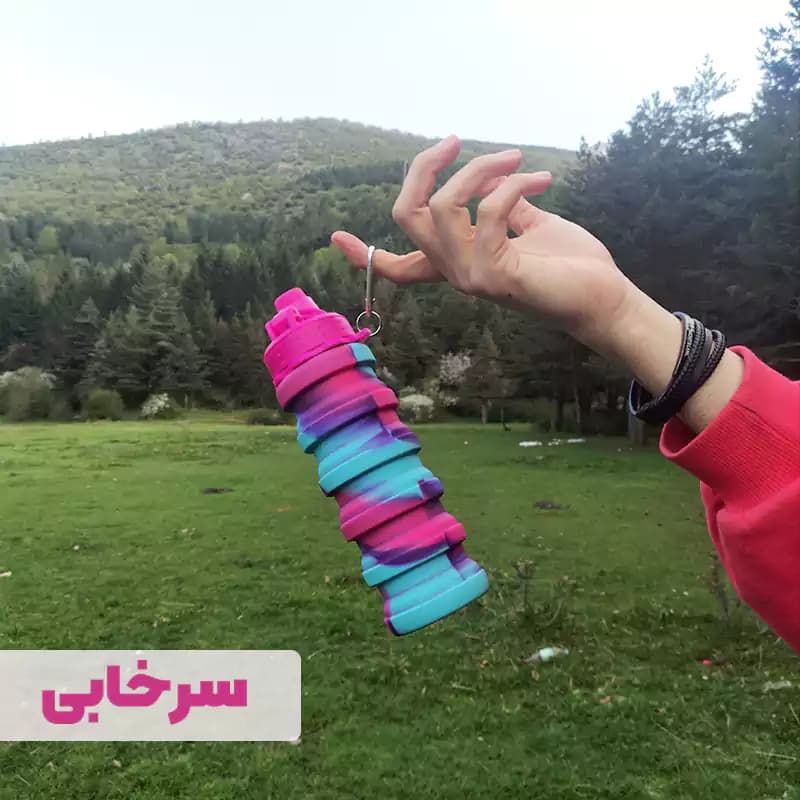 قمقمه سیلیکونی تاشو گنجایش 500 میلی لیتر جنس درجه یک خارجی — تصویر ۶