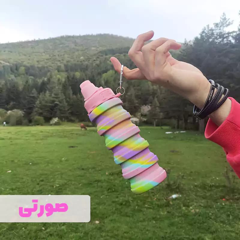 قمقمه سیلیکونی تاشو گنجایش 500 میلی لیتر جنس درجه یک خارجی — تصویر ۵