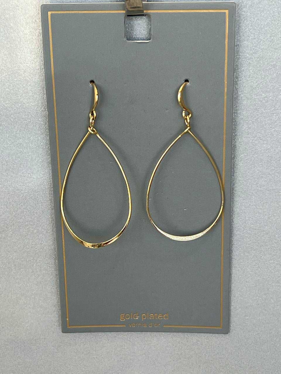گوشواره آویز طلاکاری شده مدل اشک” Teardrop” کار ویتنام