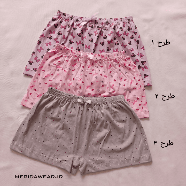 شورت پادار زنانه نخی
