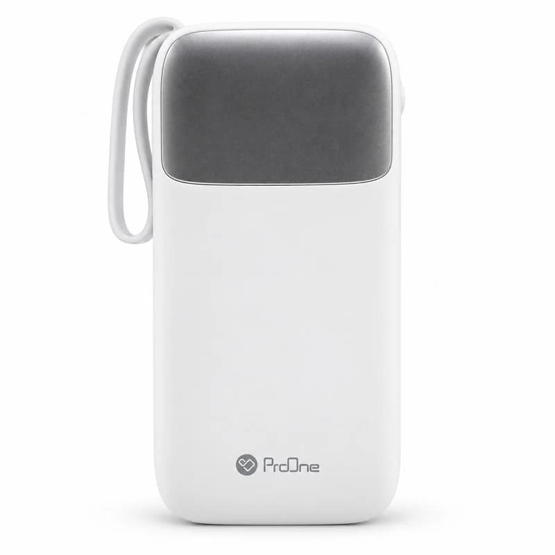 پاوربانک پرووان 30000 میلی‌آمپر‌ 22.5 وات مدل ppb5304 به همراه کابل لایتنینگ و USB-C