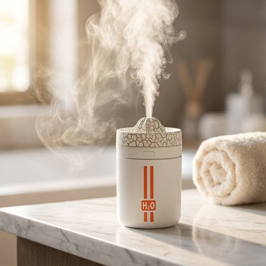 دستگاه بخور سرد رومیزی طرح آتشفشان مدل H2O ظرفیت 150 میلی‌لیتر — تصویر ۲