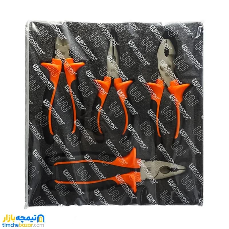 پک کامل جعبه آچار انبردست و سیم چین دبلیو استاندارد