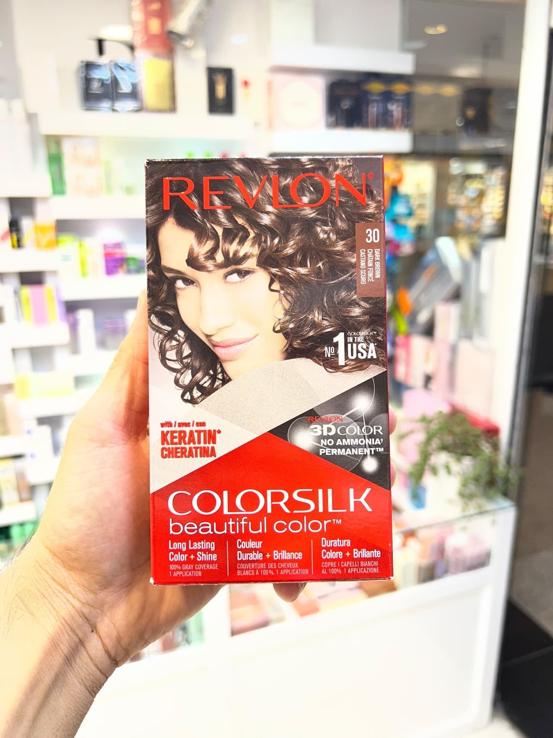 کیت رنگ موی بدون امونیاک رولون شماره 30 قهوه ای تیره Revlon Colorsilk — تصویر ۲