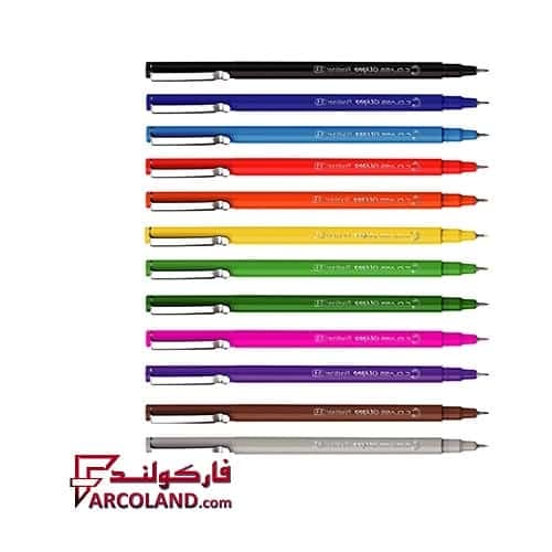 خودکار روان نویس نوک نمدی سی کلاس C.Class نوک 0.4 میلی متری مدل فاین لاینر FineLiner بسته 12 رنگ — تصویر ۳