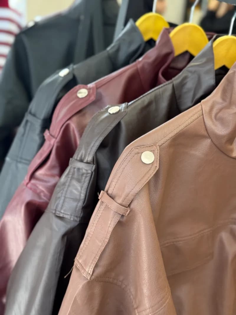 بامبر جکت چرم آستر دار_4312 — تصویر ۵