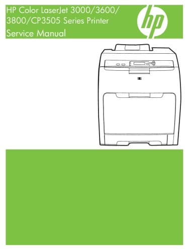 کتاب HP Color LaserJet 3000 3600 3800 CP3505 Series Printer Service Manual نسخه کامل