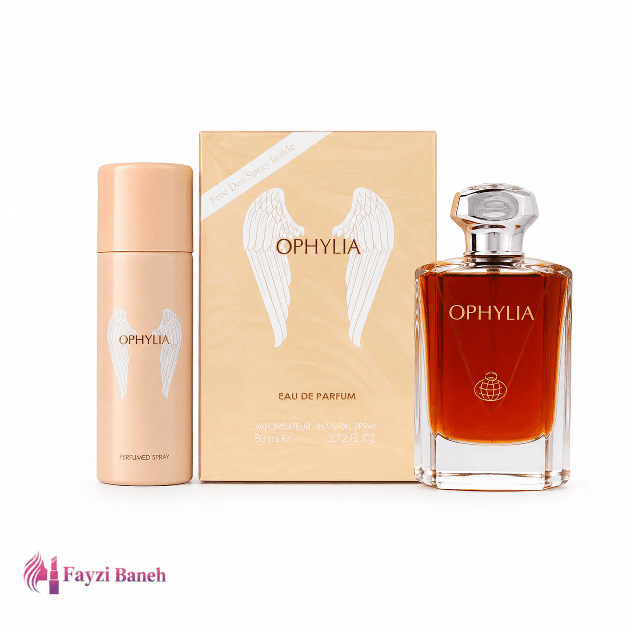 ادو پرفیوم زنانه فراگرنس ورد Fragrance World مدل Ophylia حجم ۸۰ میلی‌لیتر