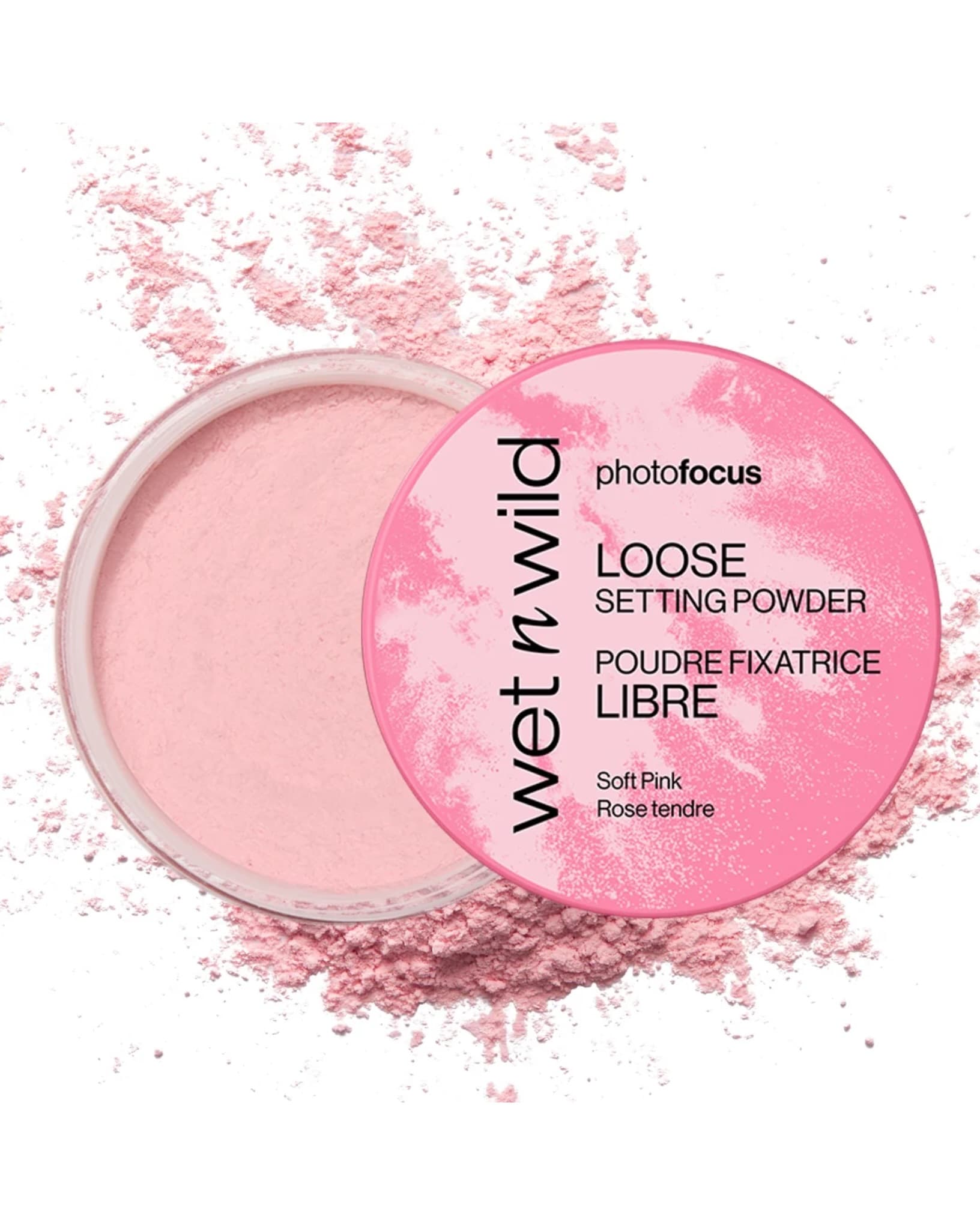 پودر فیکس صورتی وت اند وایلد مدل Photo Focus Soft Pink