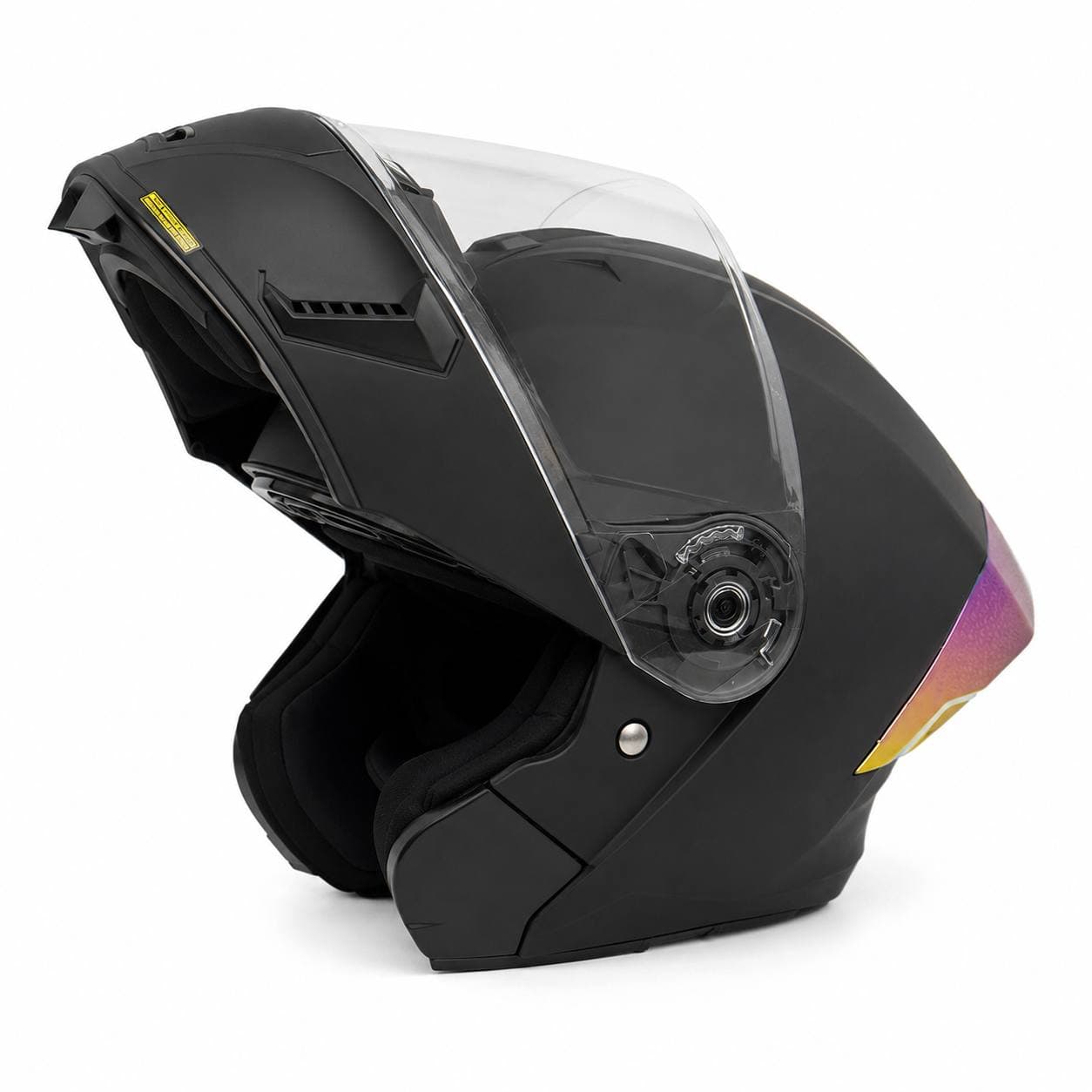 کلاه کاسکت فک متحرک استیل برد مدل SB21 BLACK به همراه طلق اضافه رنگی — تصویر ۳