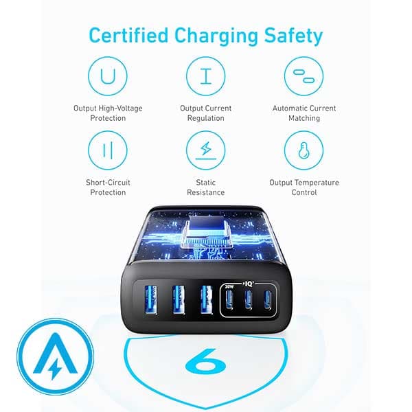 هاب شارژر رومیزی 112 وات انکر Anker Charger A2154 — تصویر ۷