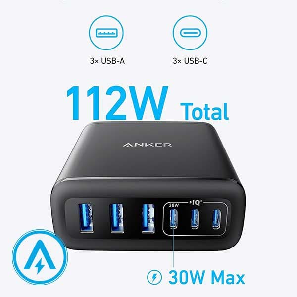 هاب شارژر رومیزی 112 وات انکر Anker Charger A2154 — تصویر ۳