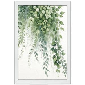 تابلو بکلیت طرح مینیمال و مدرن برگ مدل W-po1849 فریم سفید