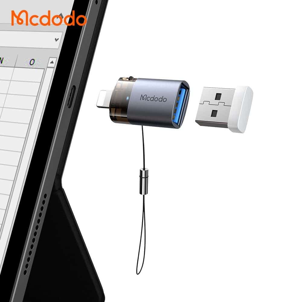 تبدیل OTG مک دودو مدل OT-7390، USB-A به لایتنینگ — تصویر ۴