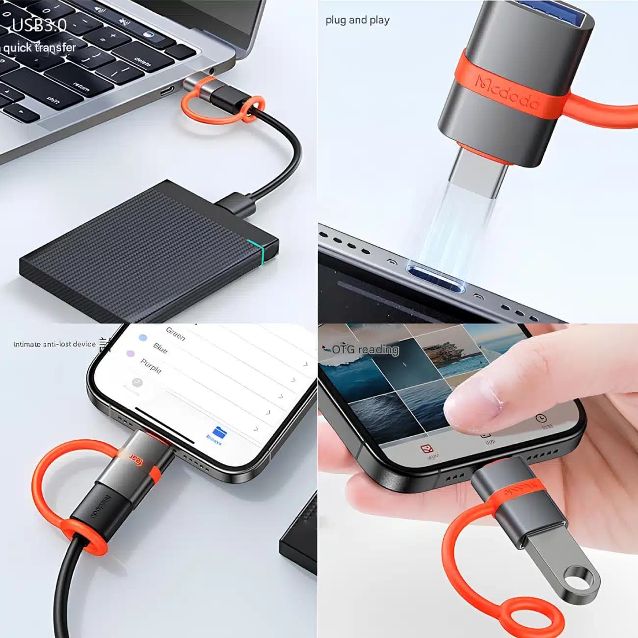 مبدل OTG مک دودو مدل OT-3810، تبدیل USB-A به USB-C — تصویر ۳