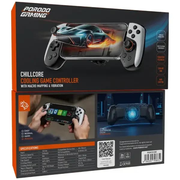 دسته بازی خنککننده پرودو گیمینگ مدل Porodo Gaming Chillcore PDXCGCBK — تصویر ۴