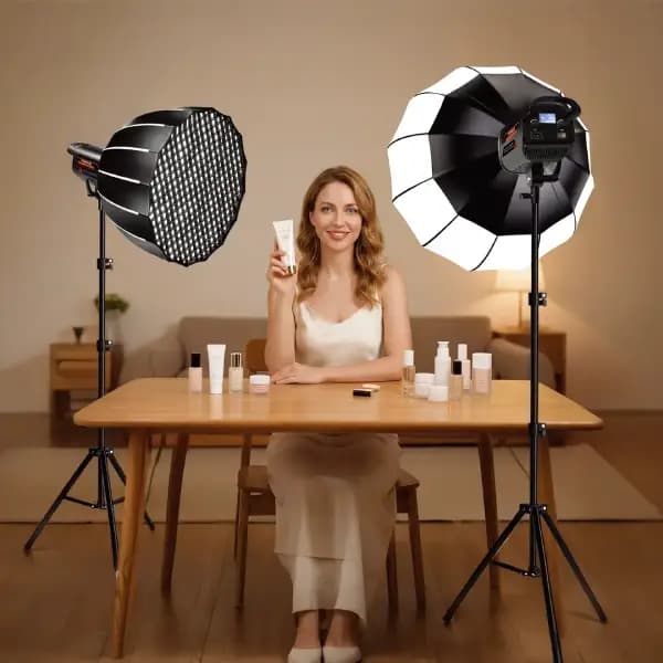 چراغ نورپردازی حرفه‌ای پرودو مدل Porodo Lifestyle Cannes Studio Professional Live Photography Light PDYM300BIBK — تصویر ۴