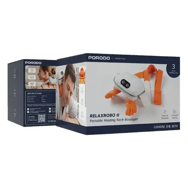 ماساژور گردن حرارتی قابل حمل پرودو مدل Porodo Lifestyle RELAXROBO II PDLFSTN7OGWH — تصویر ۶