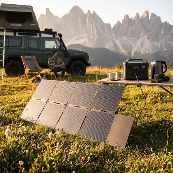 پنل خورشیدی تاشو 300 وات پاورولوژی مدل Powerology Helios Flex 300W TOPCon Folding Solar Panel PSM300BK — تصویر ۲