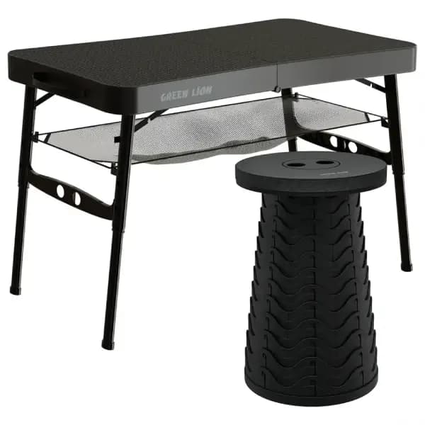 ست میز و چهارپایه کمپینگ تاشو گرین لاین مدل Green Lion Foldable Travel Camping Table & Stool