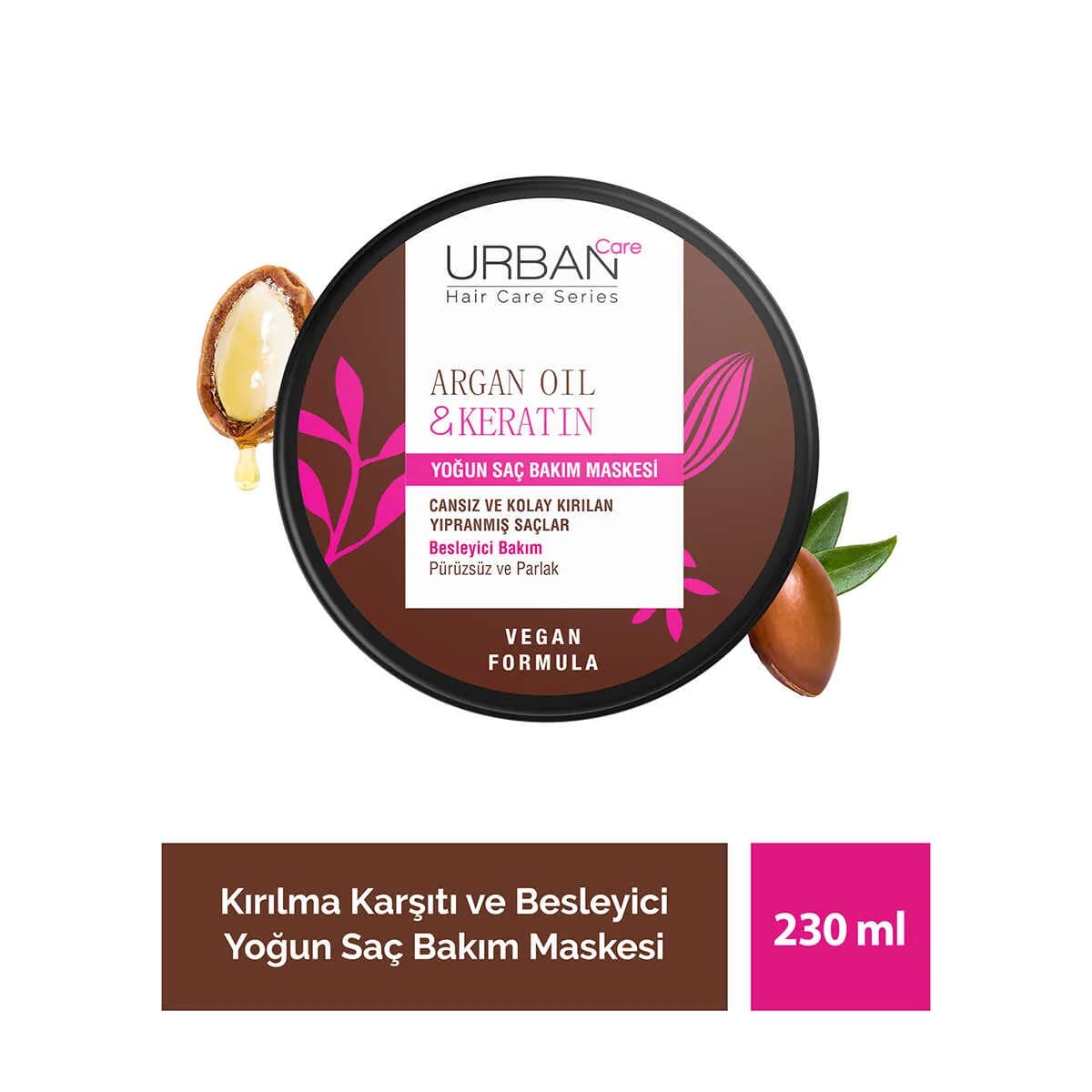 ماسک مغذی و ضد شکنندگی مو اربن کر مدل Argan Oil & Keratin — تصویر ۲