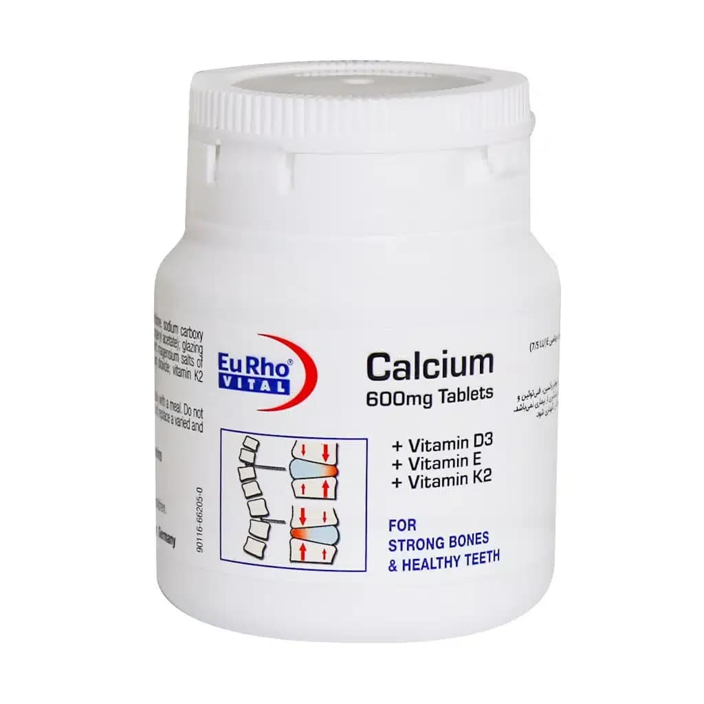 قرص کلسیم 600 میلی گرم یوروویتال (EurhoVital Calcium 600 mg) — تصویر ۲