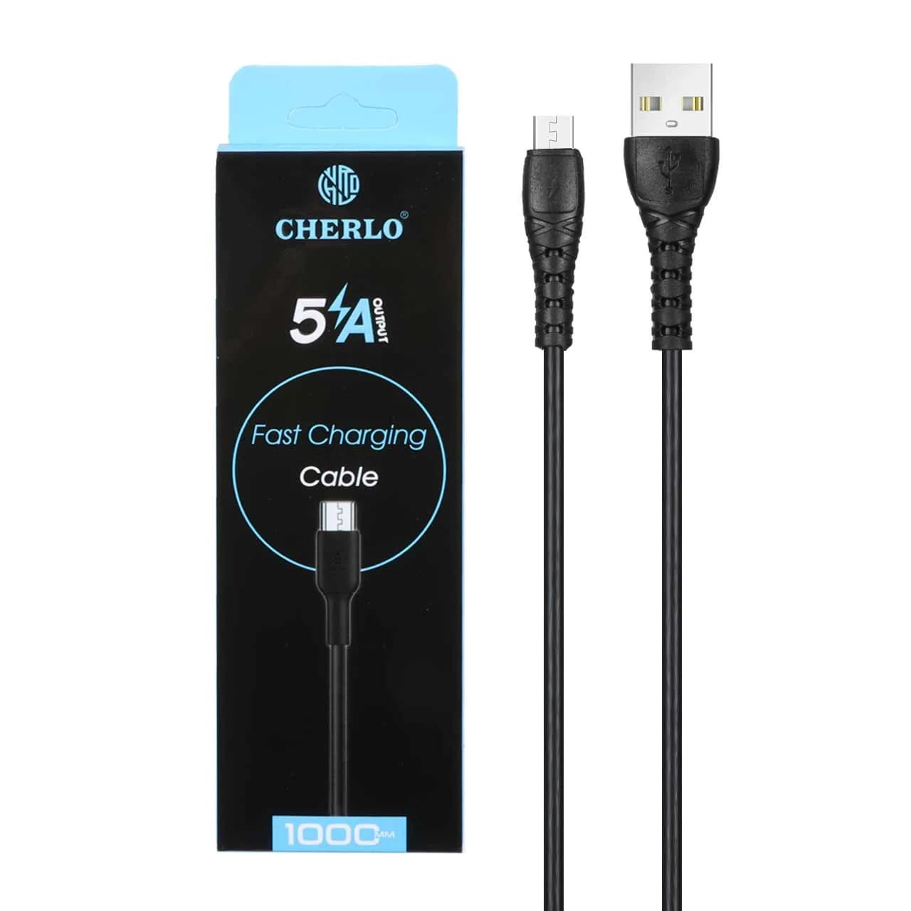 کابل شارژ فست اندروید CHERLO مدل CH-V810 – مشکی – SMO