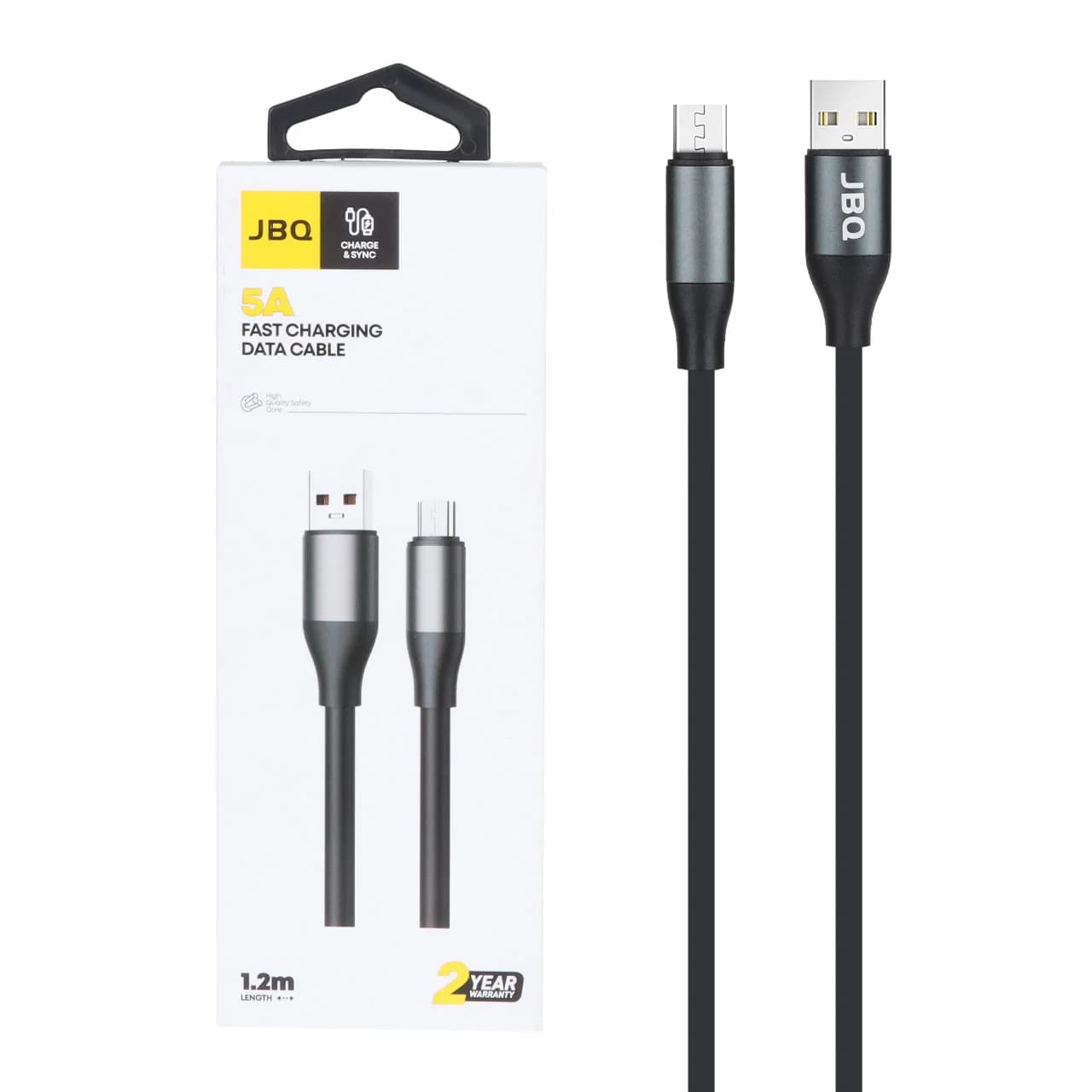 کابل شارژ 1.2 متری فست اندروید JBQ مدل CA-612 – مشکی (گارانتی یکساله رصاصی)