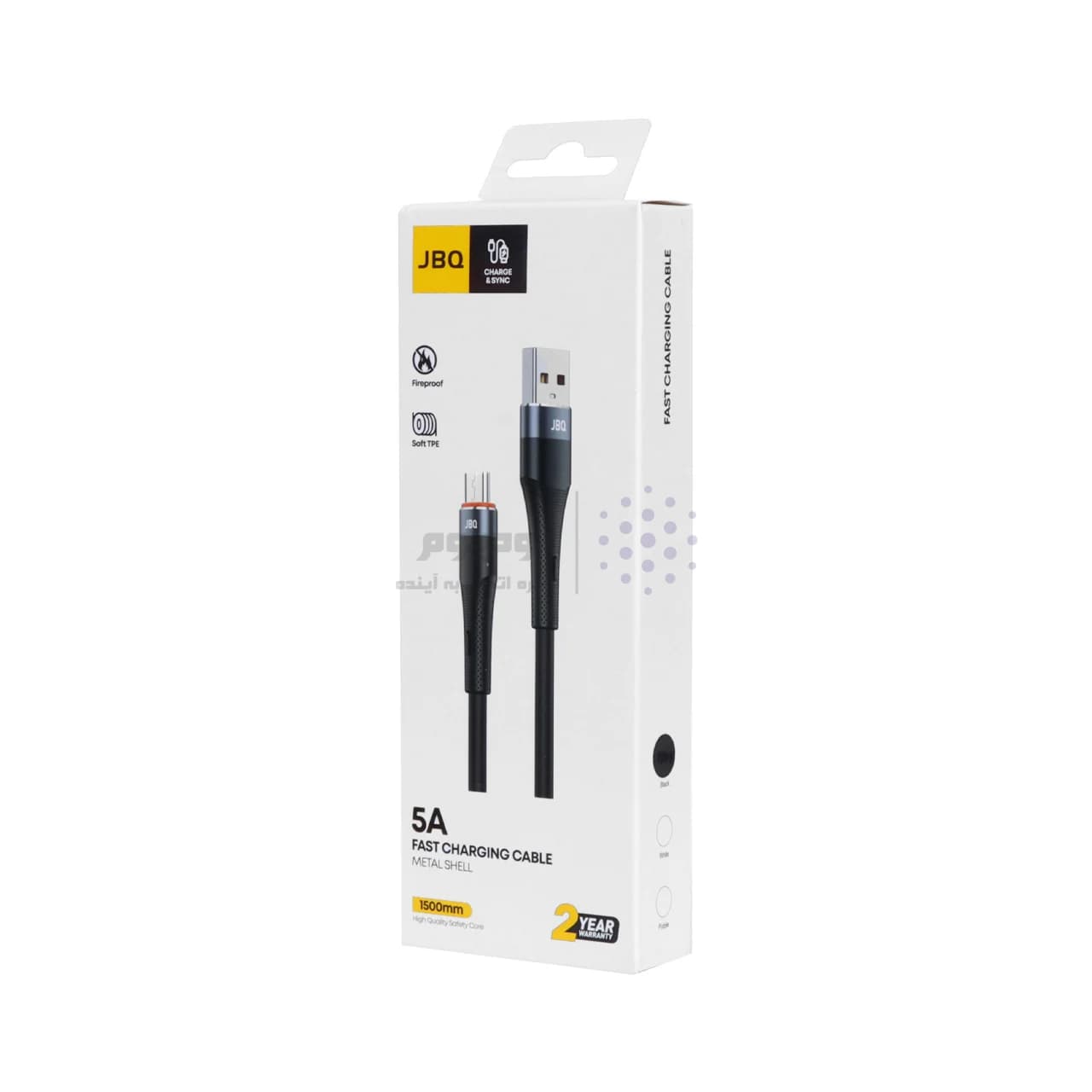 کابل شارژ 1.5 متری فست اندروید JBQ مدل CA-514 – مشکی (گارانتی یکساله رصاصی) — تصویر ۳