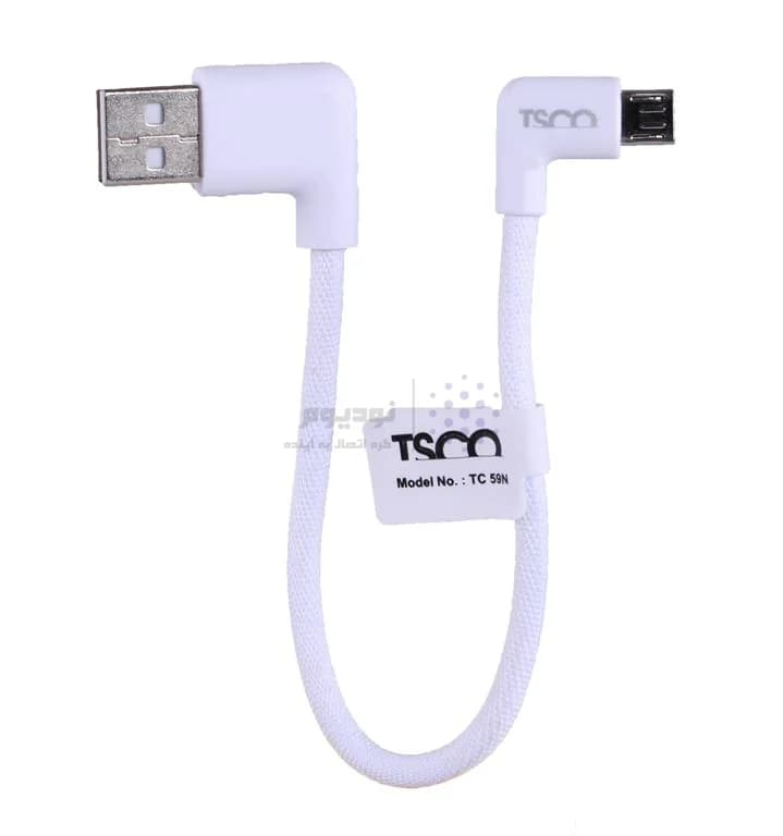 کابل شارژ پاوربانک اندروید TSCO مدل TC 59N – سفید — تصویر ۲