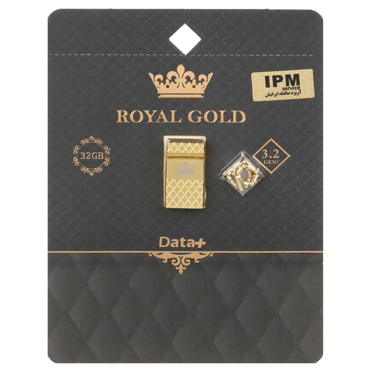 Data Plus Royal Gold USB3.2 Flash Memory – 32GB طلایی (گارانتی مادام العمر IPM)