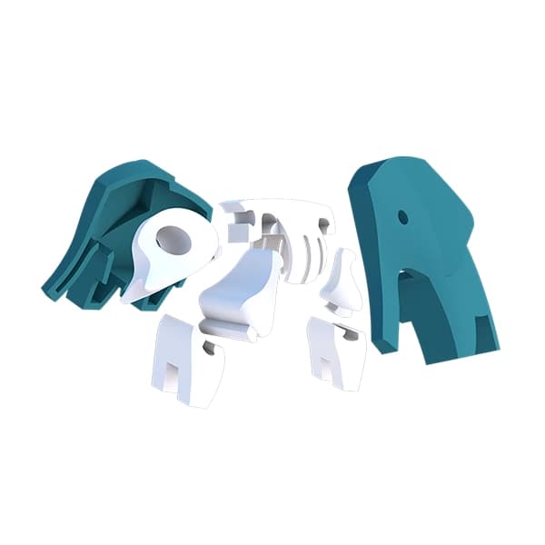 فیل مگنتی HALFTOYS همراه با پس‌ زمینه — تصویر ۴