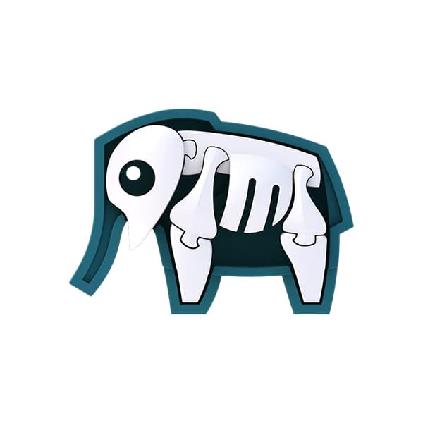 فیل مگنتی HALFTOYS همراه با پس‌ زمینه — تصویر ۳
