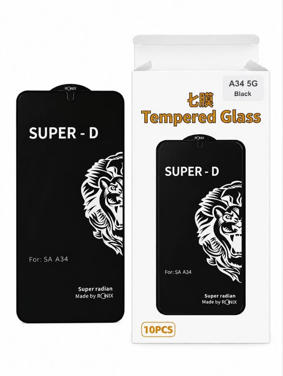 گلس SUPER D برند RONIX مناسب SAMSUNG A34