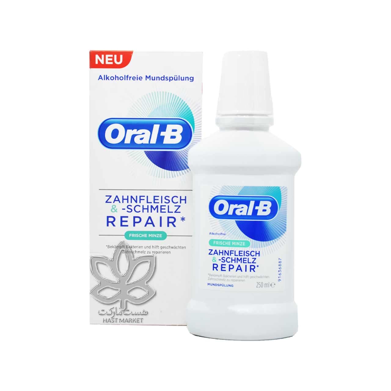 دهانشویه ترمیم کننده مینا و لثه ۲۵۰ میل فرش مینت اورال بی – OralB