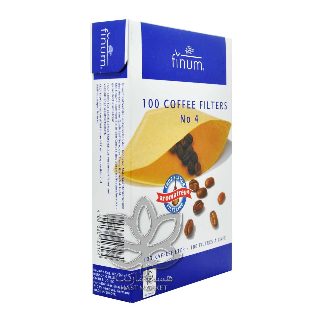فیلتر قهوه ( شماره ۴ ) ۱۰۰ عدد فینوم – finum — تصویر ۲